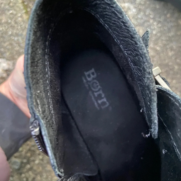 Born Women's Phobos Black Leather Ankle-High Leather Heel Boot Sz 6 - Picture 8 of 10